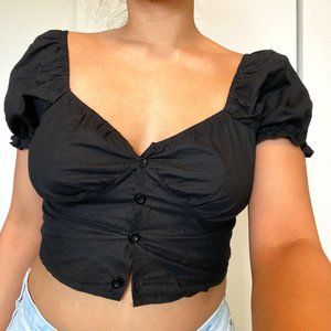 Princess Polly puff sleeve crop top